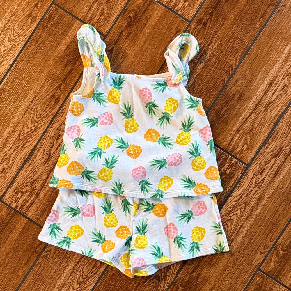 Janie & Jack Pineapple Print Tank Top and Shorts Set